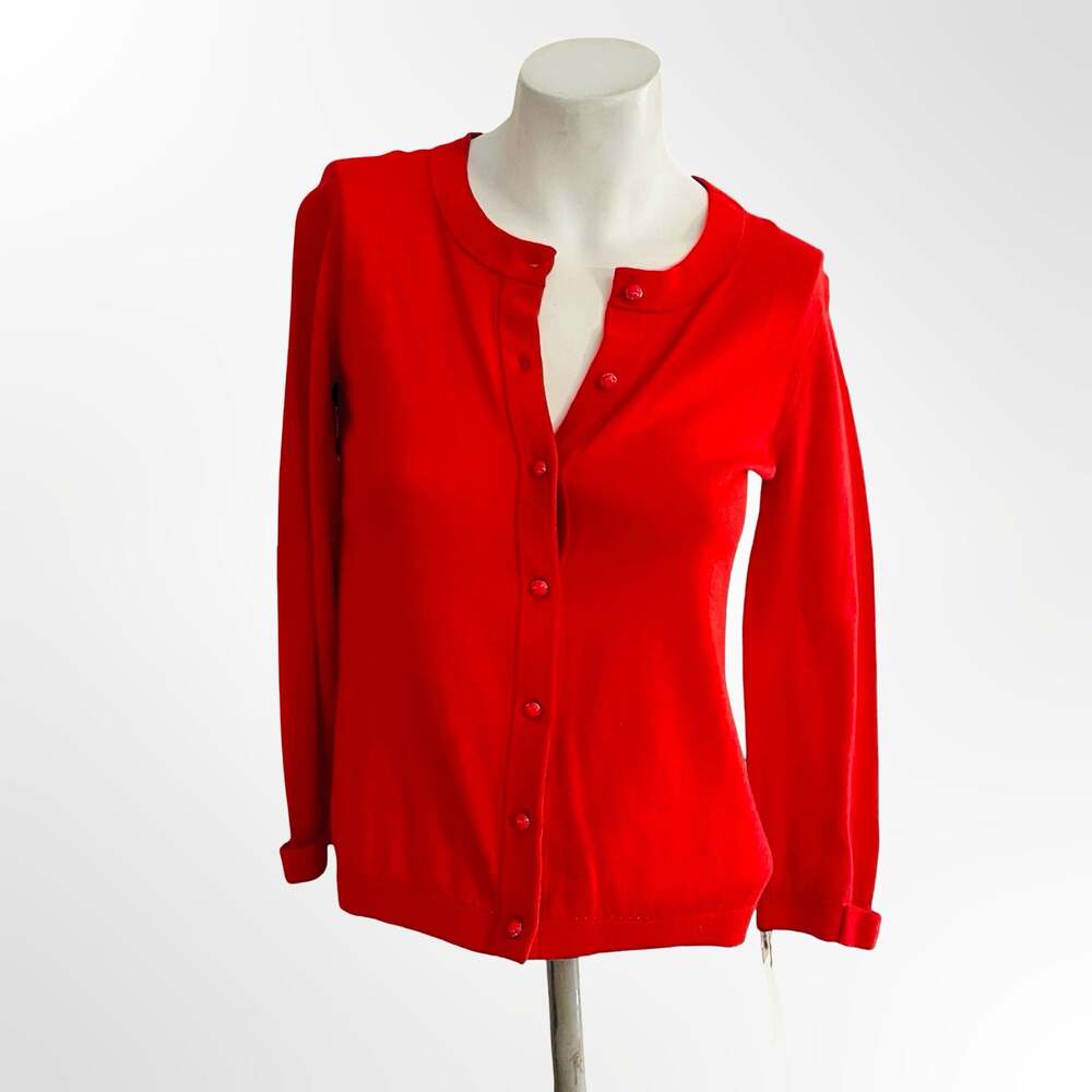 Kate Spade New York Red Button-Front Cardigan Sweater Women's Size XS - Picture 2 of 9